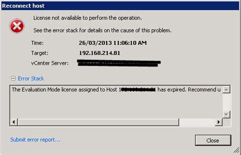 Find answers to License not available to perform the operation. . License not available to perform the operation vmware